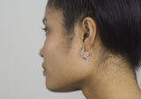 Rosy Scallops Maxi Hoop Earrings