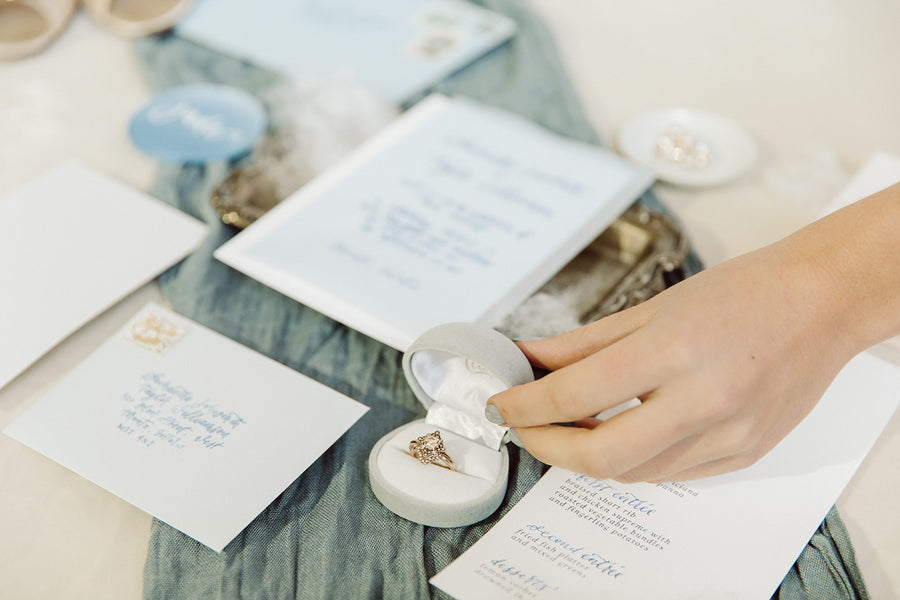 Dear Bride Feature – Organic Dusty Blue Wedding Inspiration