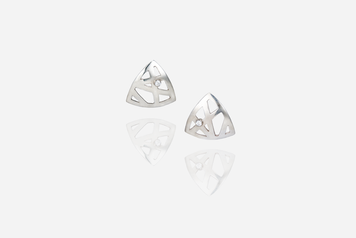 Eyry Stud Earrings with Cubics