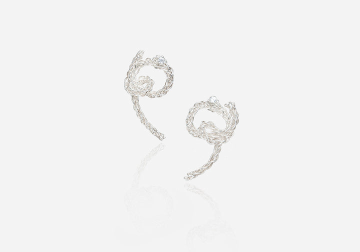 Pretzel Earrings With Cubic Zirconia