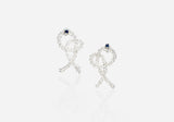 Pretzel Earrings With Sapphires