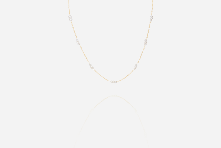 String of Pearls Gold Petite Necklace